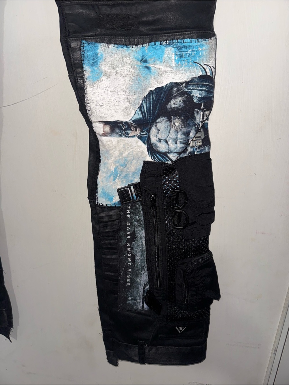 Reason Black Patchwork Graphic Slim Straight Jeans with Blue & Purple Accents - Picture 4 of 16
